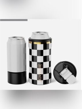 BrüMate Royal Check Insulated Tumbler - Black & White